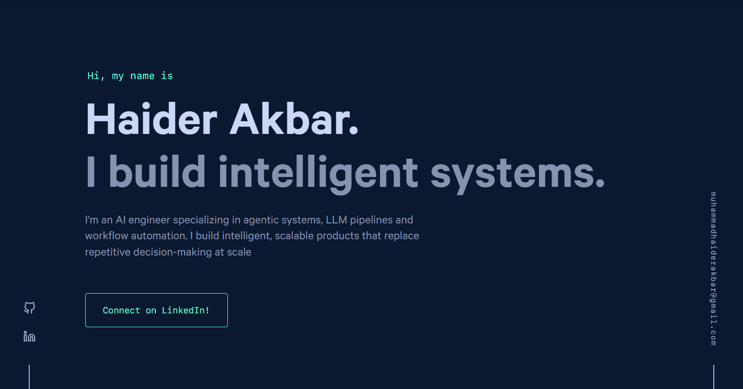 Haider Akbar | AI Automation Engineer